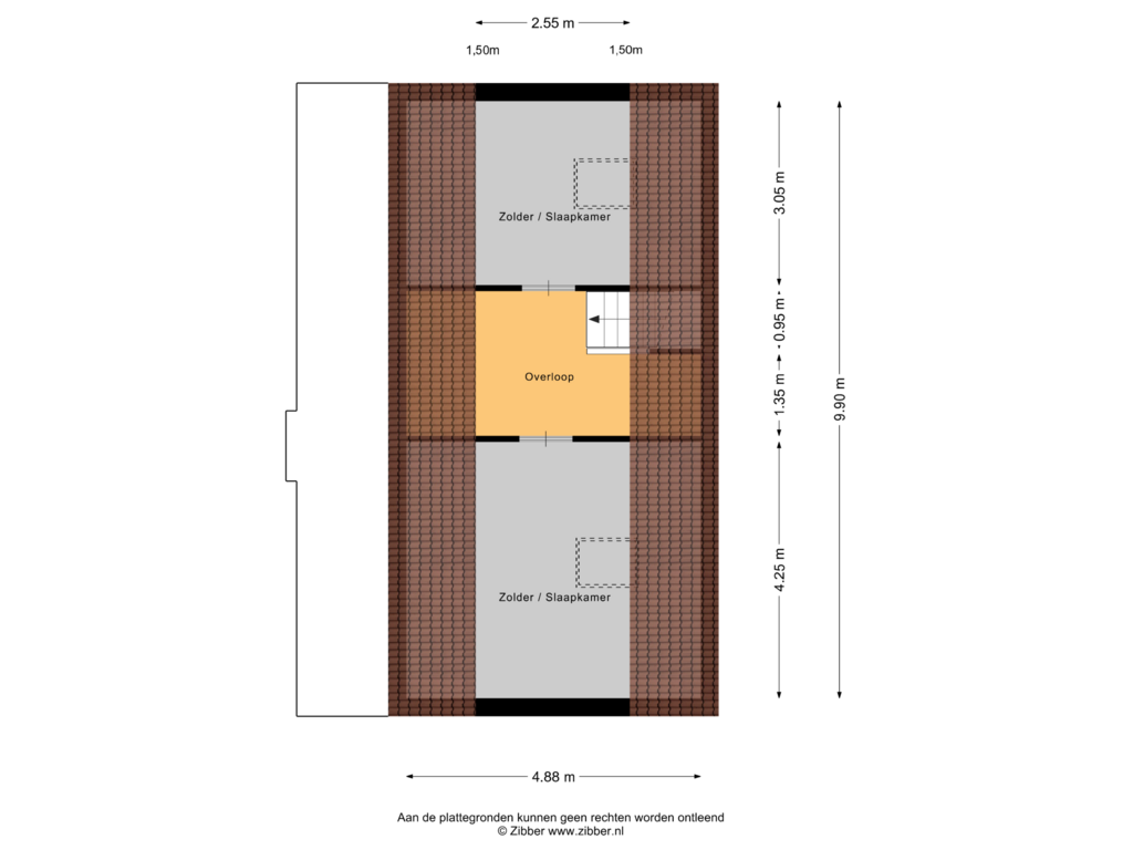 Bekijk plattegrond van Tweede verdieping van Scheldestraat 4-A