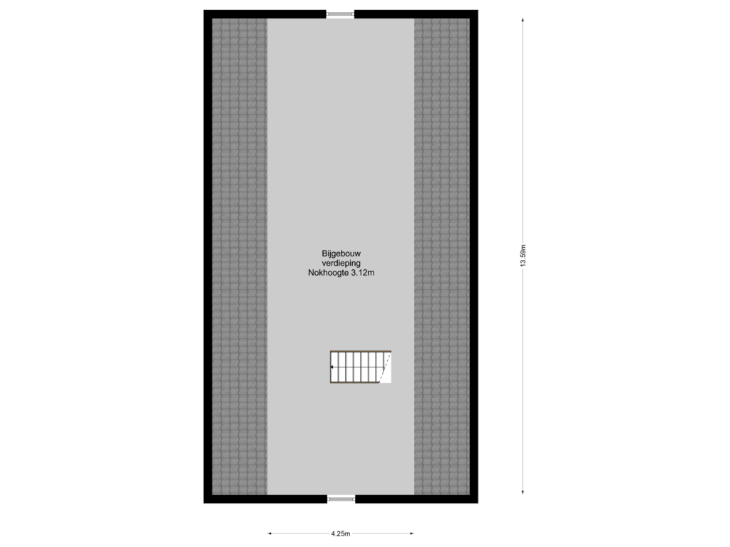 Bekijk plattegrond van Bijgebouw verdieping  van Houtdijk 14