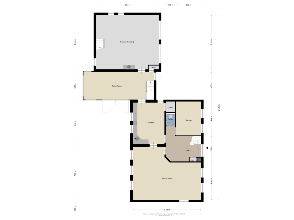 Bekijk plattegrond van Begane Grond van Wevertweg 5