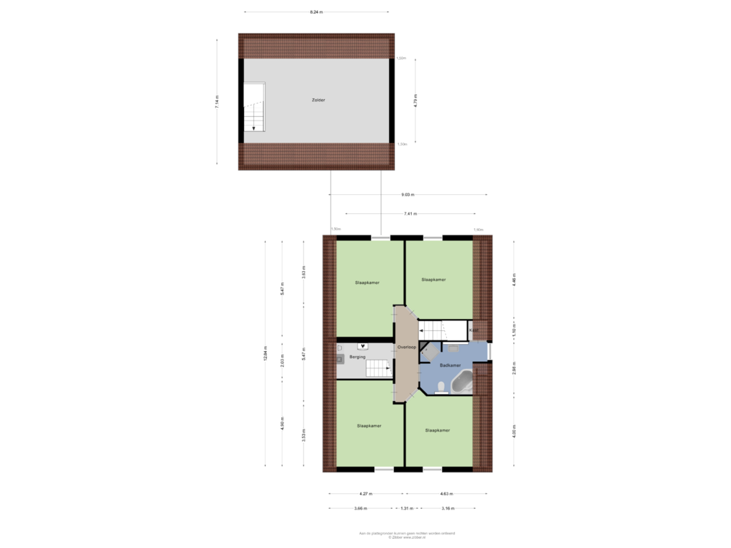 Bekijk plattegrond van Eerste Verdieping van Wevertweg 5