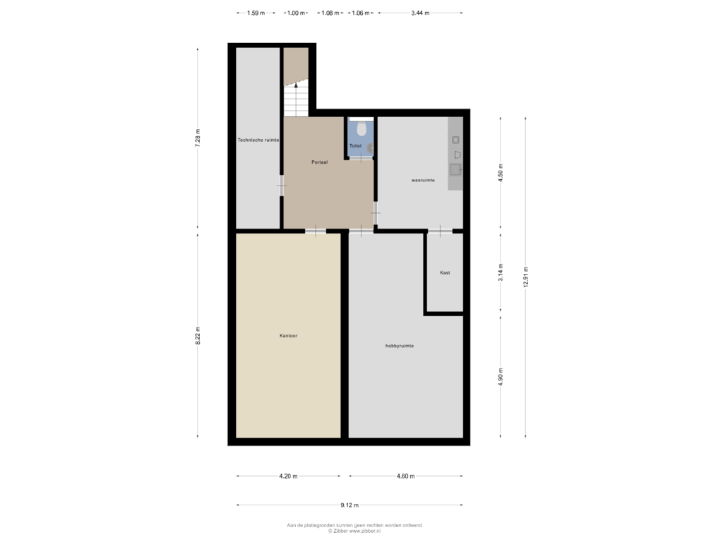 Bekijk plattegrond van Kelder van Wevertweg 5