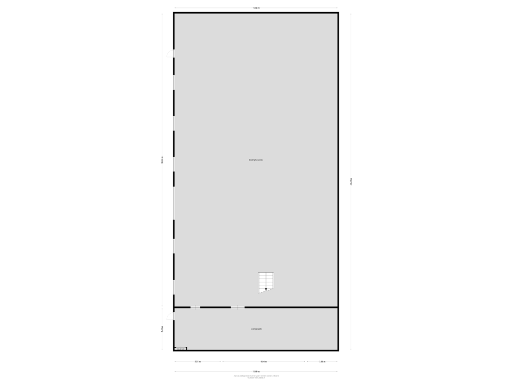 Bekijk plattegrond van Bedrijfsruimte van Wevertweg 5