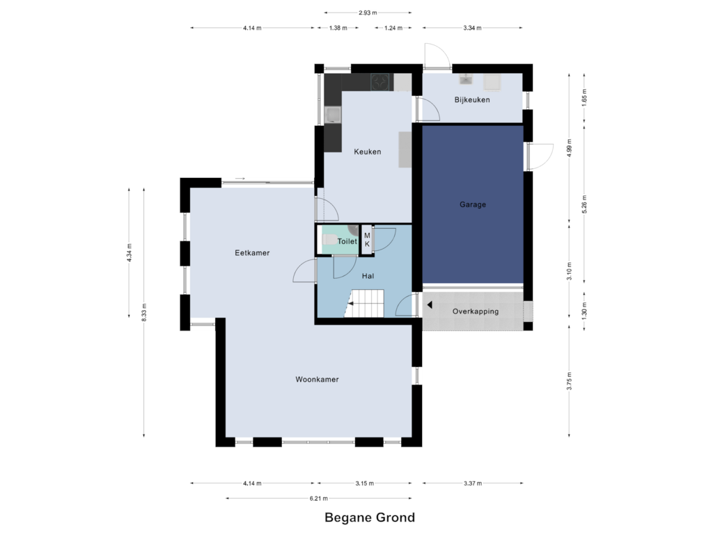 Bekijk plattegrond van Begane Grond van Trambaan 2