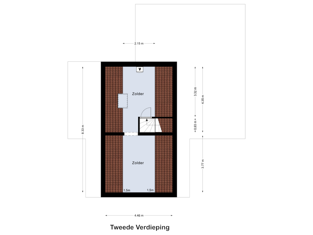 Bekijk plattegrond van Tweede Verdieping van Trambaan 2