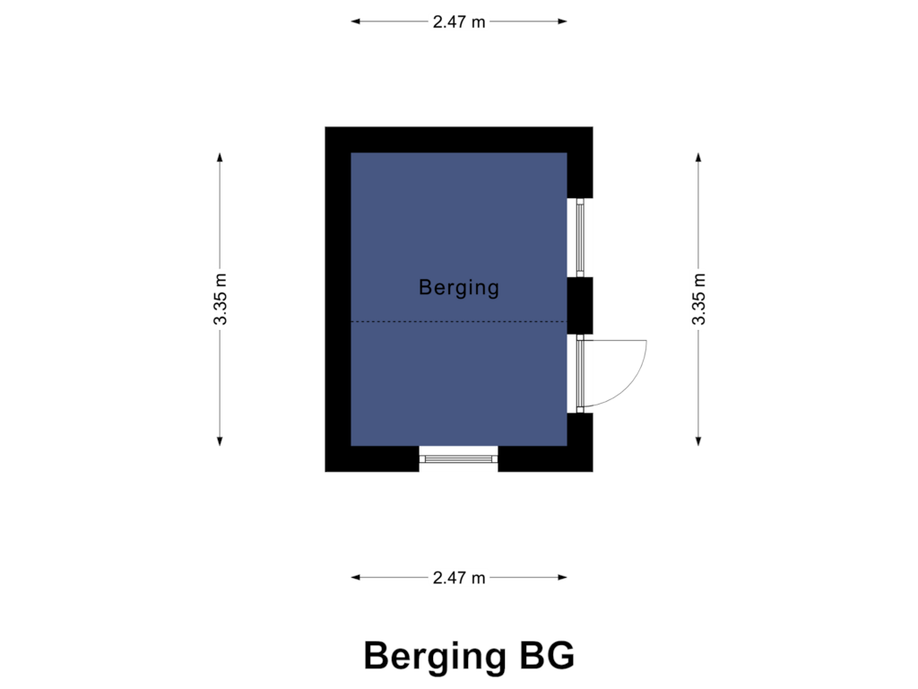 Bekijk plattegrond van Berging BG van Trambaan 2