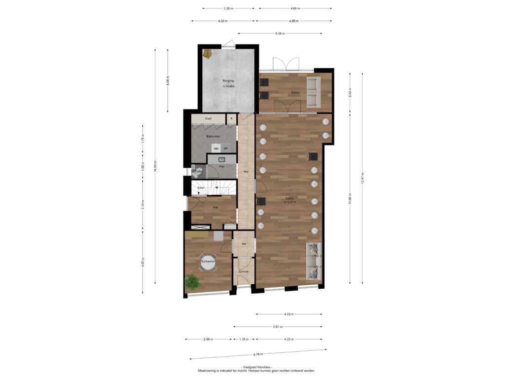 Bekijk plattegrond van Begane grond van Hoogeinde 3