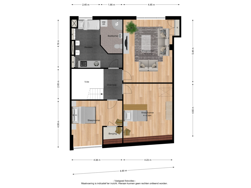 Bekijk plattegrond van 2e verdieping van Hoogeinde 3