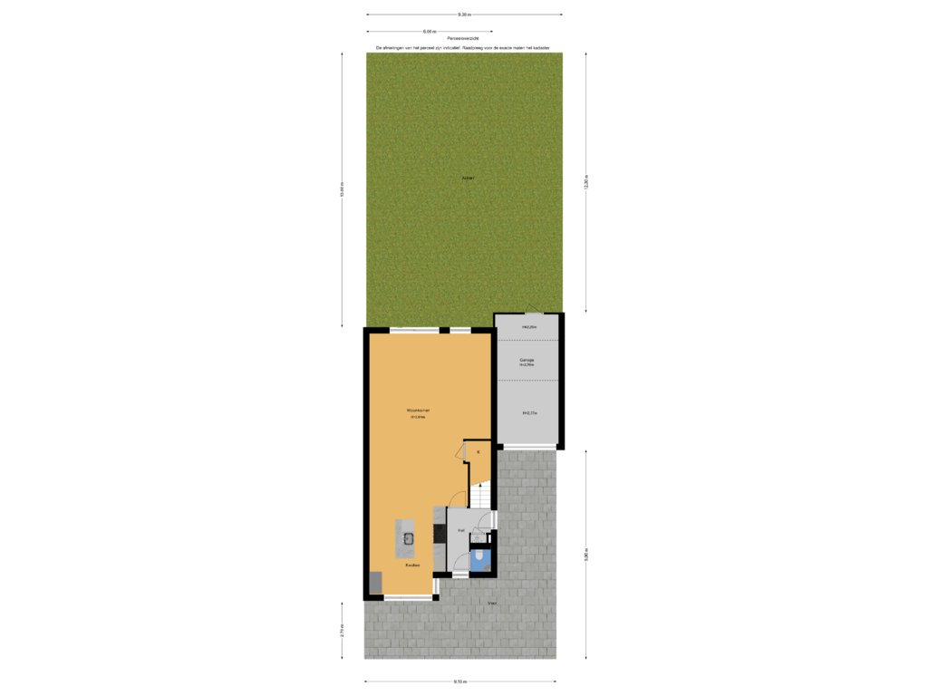 Bekijk plattegrond van Perceeloverzicht van Ceresstraat 16