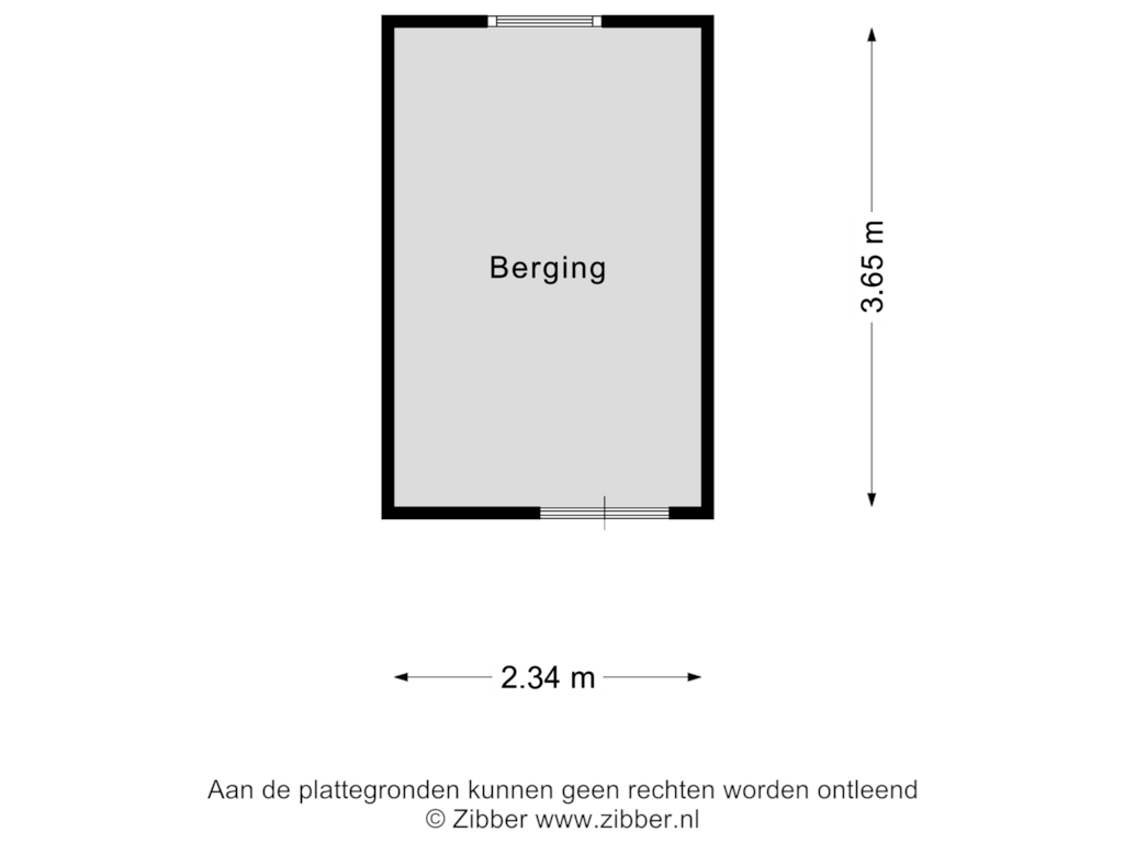 Bekijk plattegrond van Berging van Graaf Adolfstraat 27