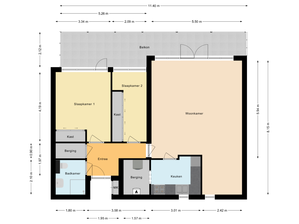 View floorplan of Appartement of Dorser 40