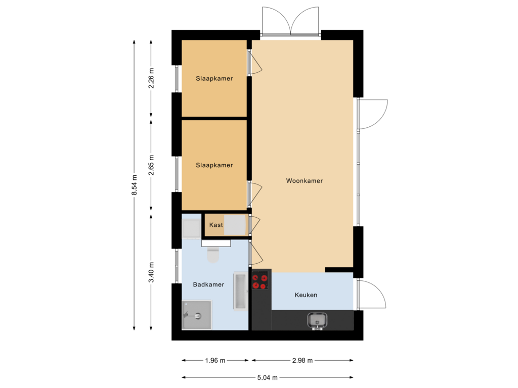 Bekijk plattegrond van Begane grond van Marsdijk 3-004