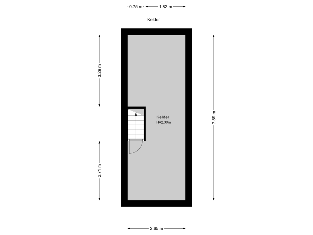 Bekijk plattegrond van Kelder van Graaf Arnulfpad 4