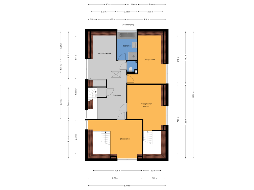 Bekijk plattegrond van 2e Verdieping van Graaf Arnulfpad 4