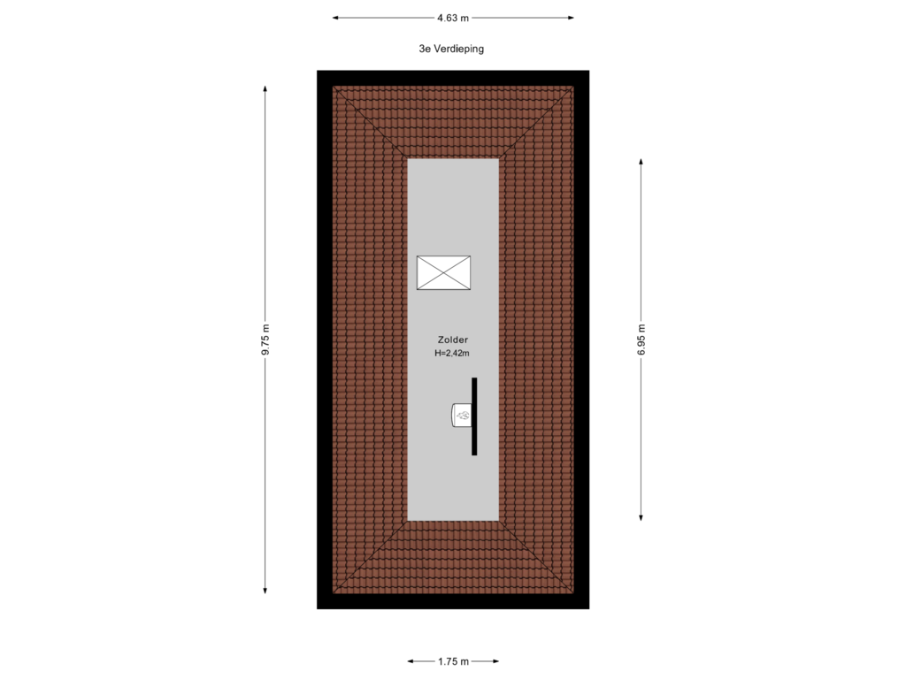 Bekijk plattegrond van 3e Verdieping van Graaf Arnulfpad 4