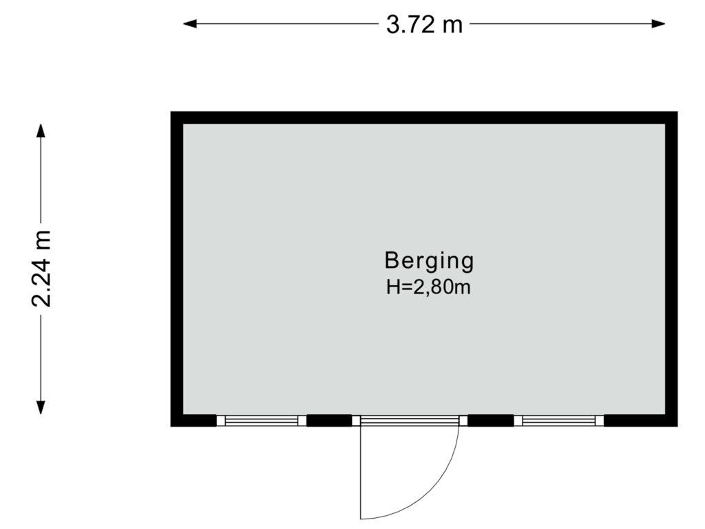 View floorplan of Berging of Marie Curielaan 13