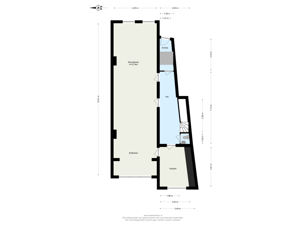 Bekijk plattegrond van Begane Grond van Schiedamsesingel 161-A