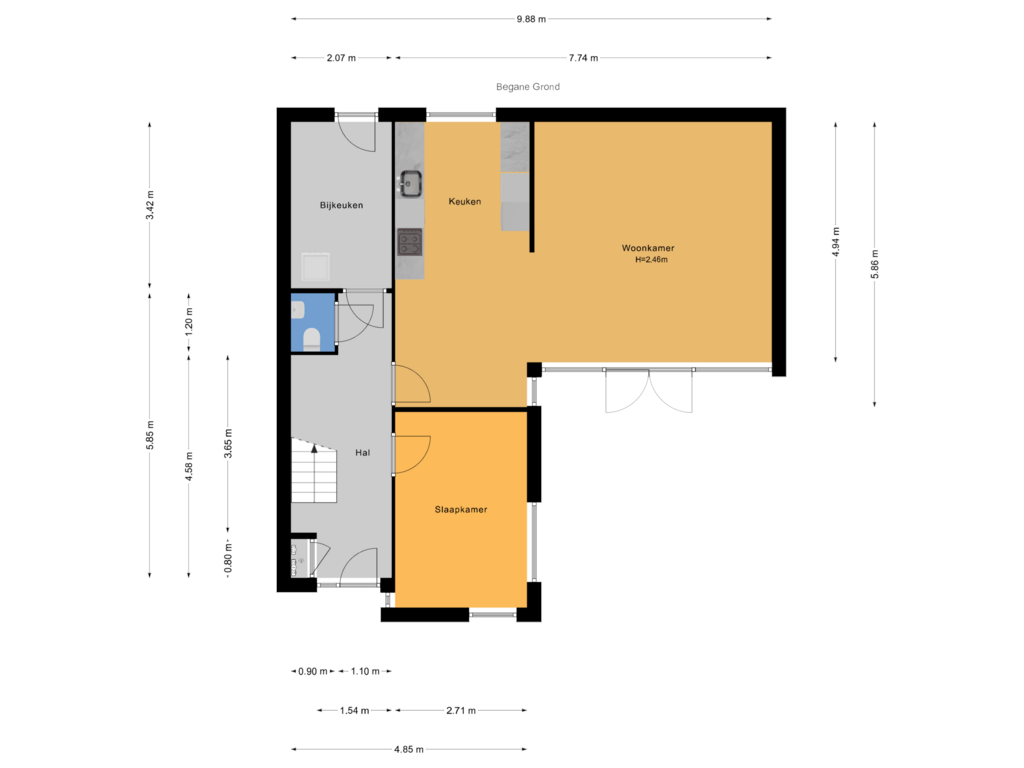 Bekijk plattegrond van Begane Grond van Douwes Dekkerlaan 27