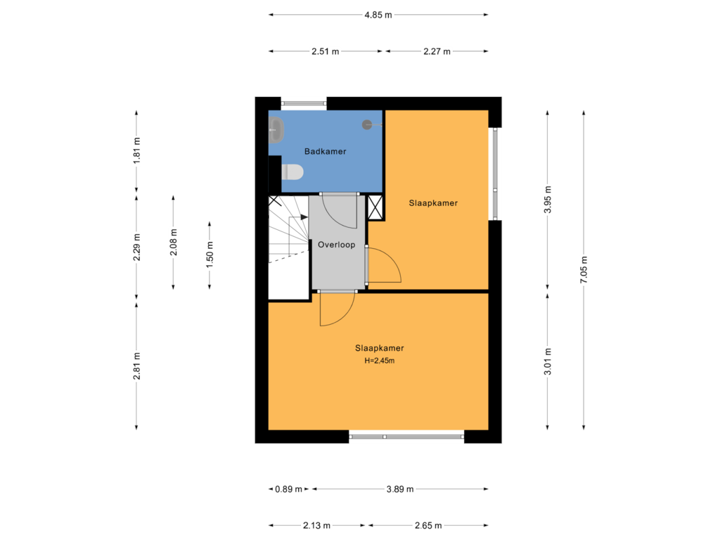 Bekijk plattegrond van 1e Verdieping van Douwes Dekkerlaan 27