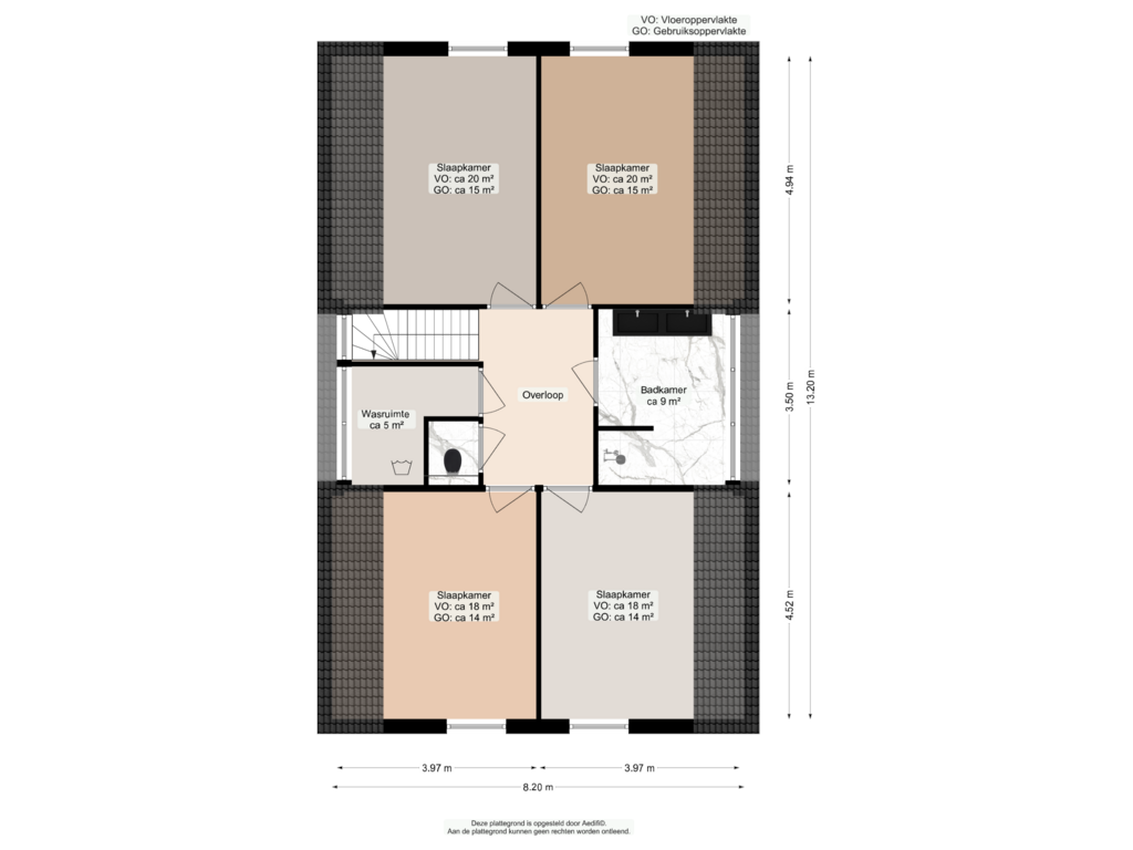 Bekijk plattegrond van Eerste verdieping van Schepperbuurt 48