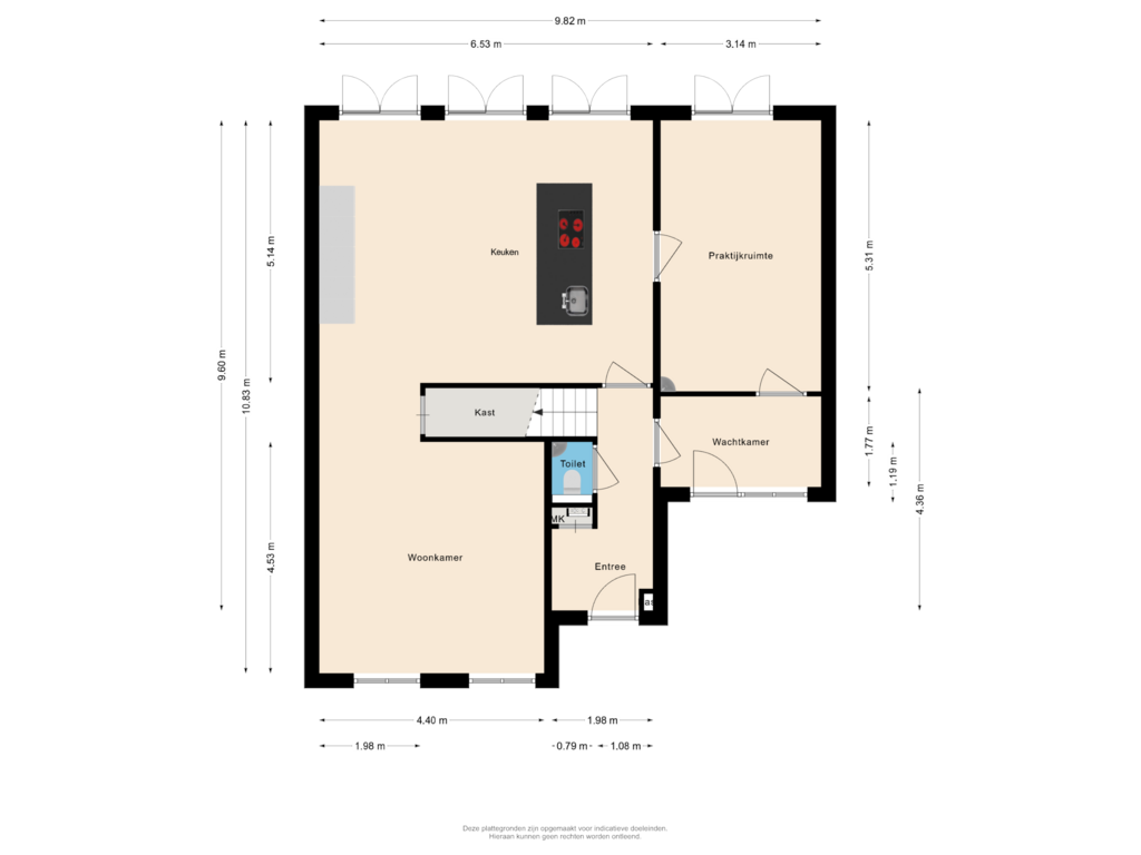 View floorplan of Begane grond of Akkerland 19