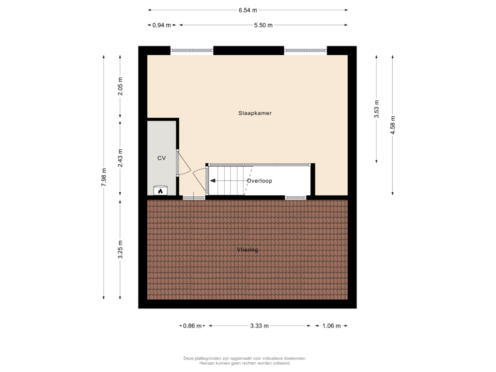 View floorplan of Tweede verdieping of Akkerland 19