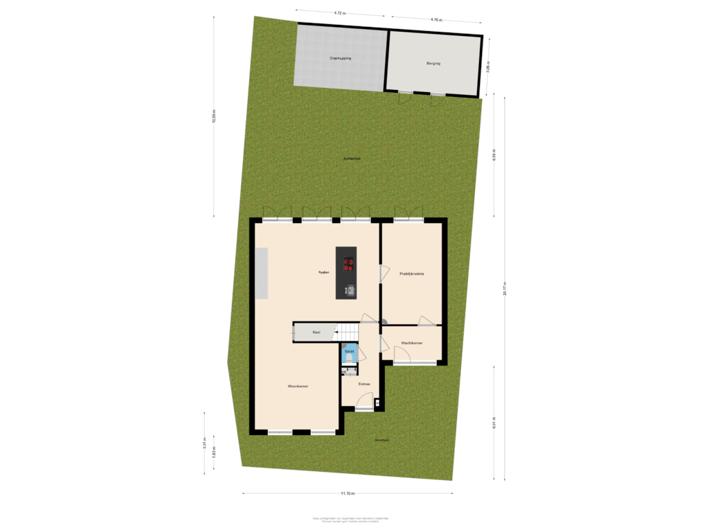 View floorplan of Situatie of Akkerland 19