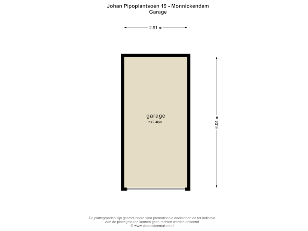 Bekijk plattegrond van GARAGE van Johan Pipoplantsoen 19