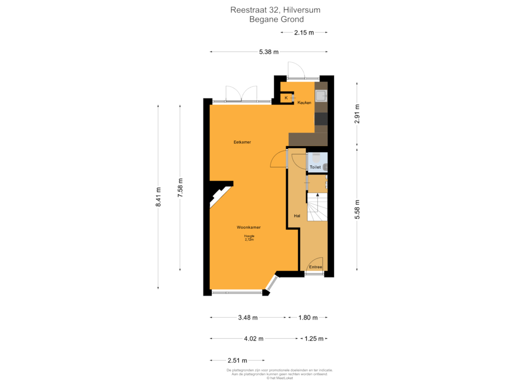 View floorplan of Begane Grond of Reestraat 32