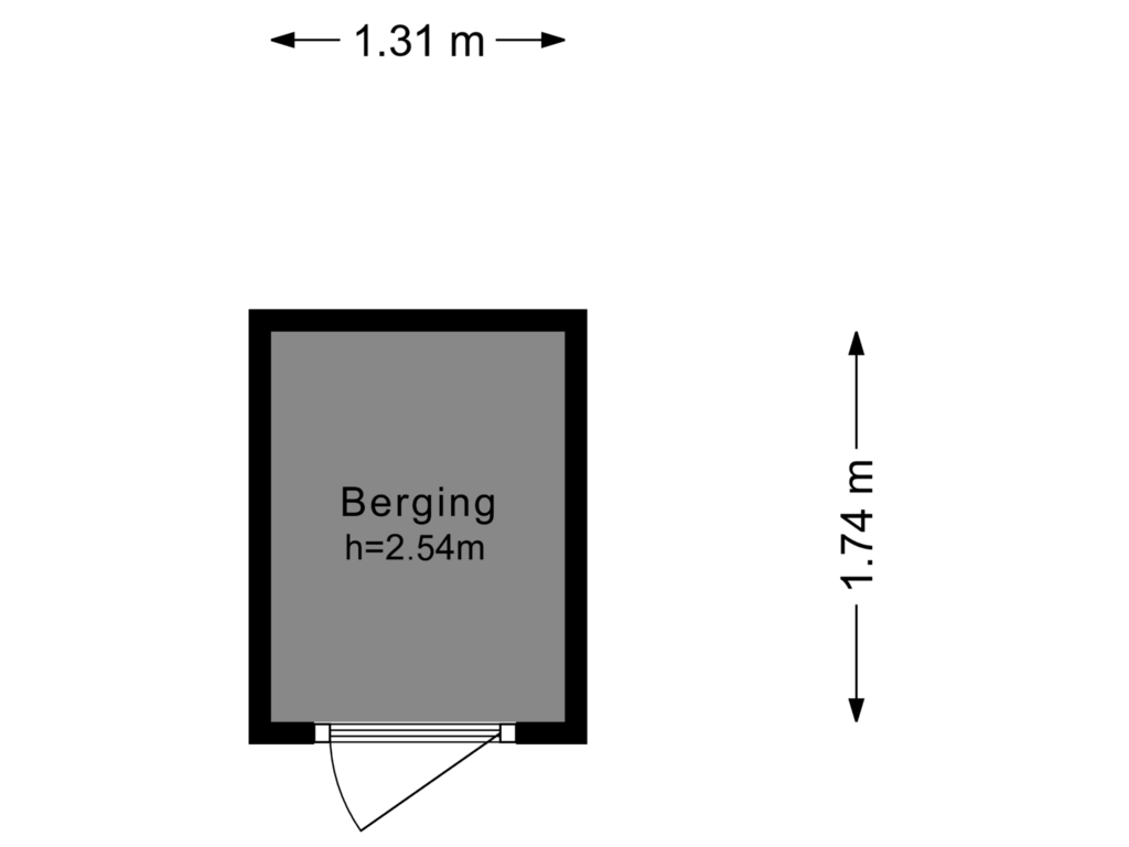 View floorplan of Berging of Hongarijehof 54