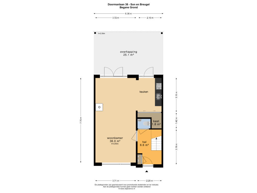 Bekijk plattegrond van BEGANE GROND van Doormanlaan 38