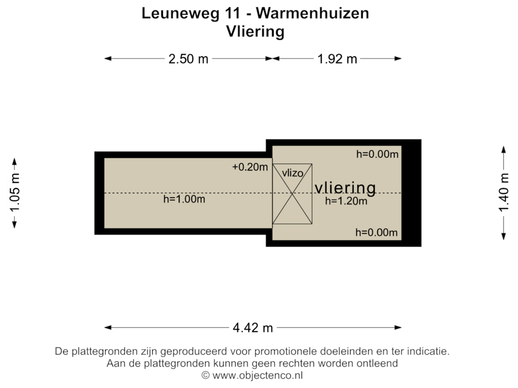 Bekijk plattegrond van VLIERING van Leuneweg 11