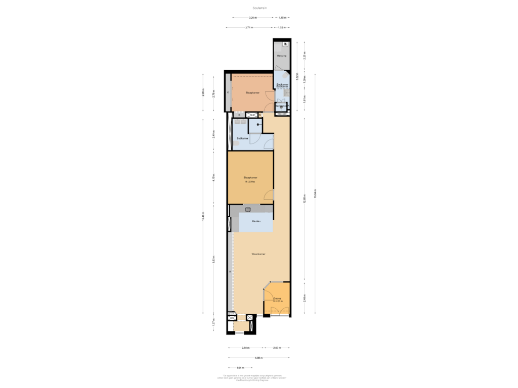 Bekijk plattegrond van Appartement van Singel 100-A