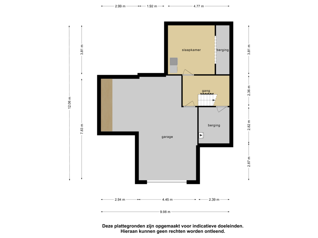 Bekijk plattegrond van souterrain van de Ruyterlaan 28