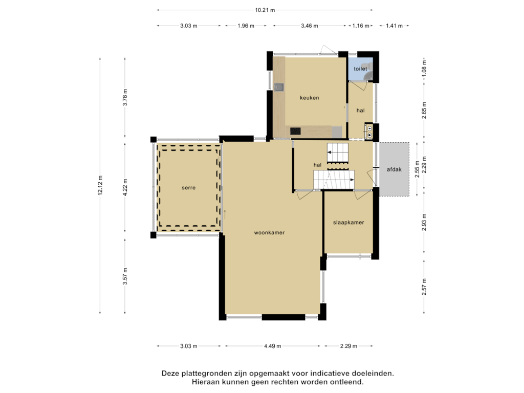 Bekijk plattegrond van Begane grond van de Ruyterlaan 28