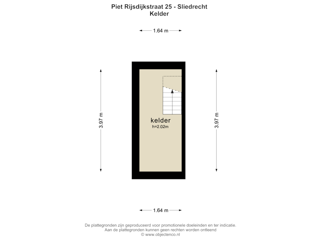 View floorplan of Kelder of P. Rijsdijkstraat 25