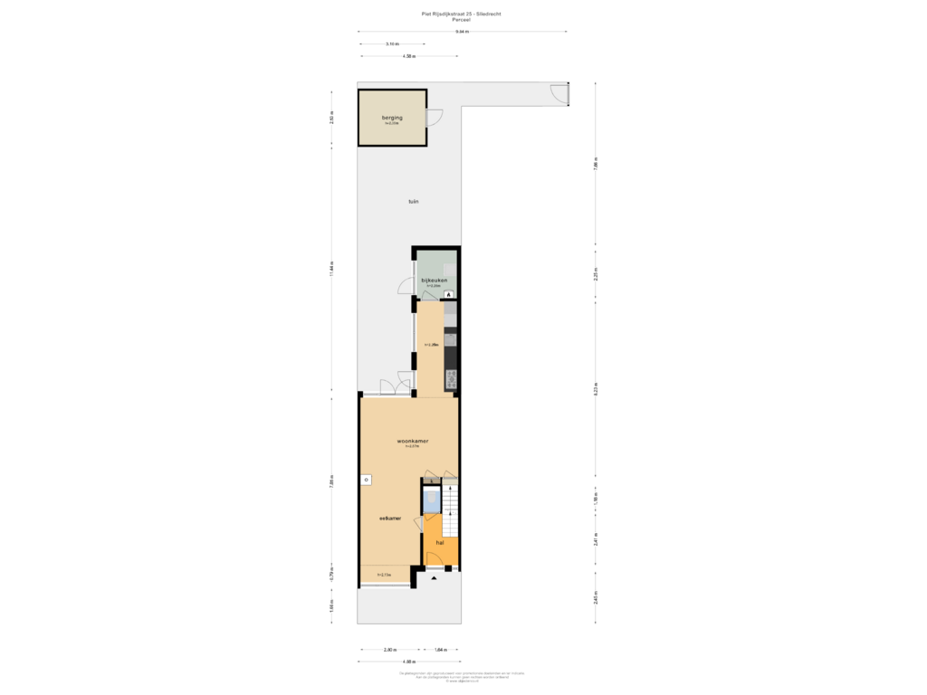 View floorplan of Perceel of P. Rijsdijkstraat 25