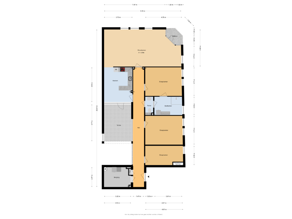 Bekijk plattegrond van Appartement van Raadhuisstraat 4