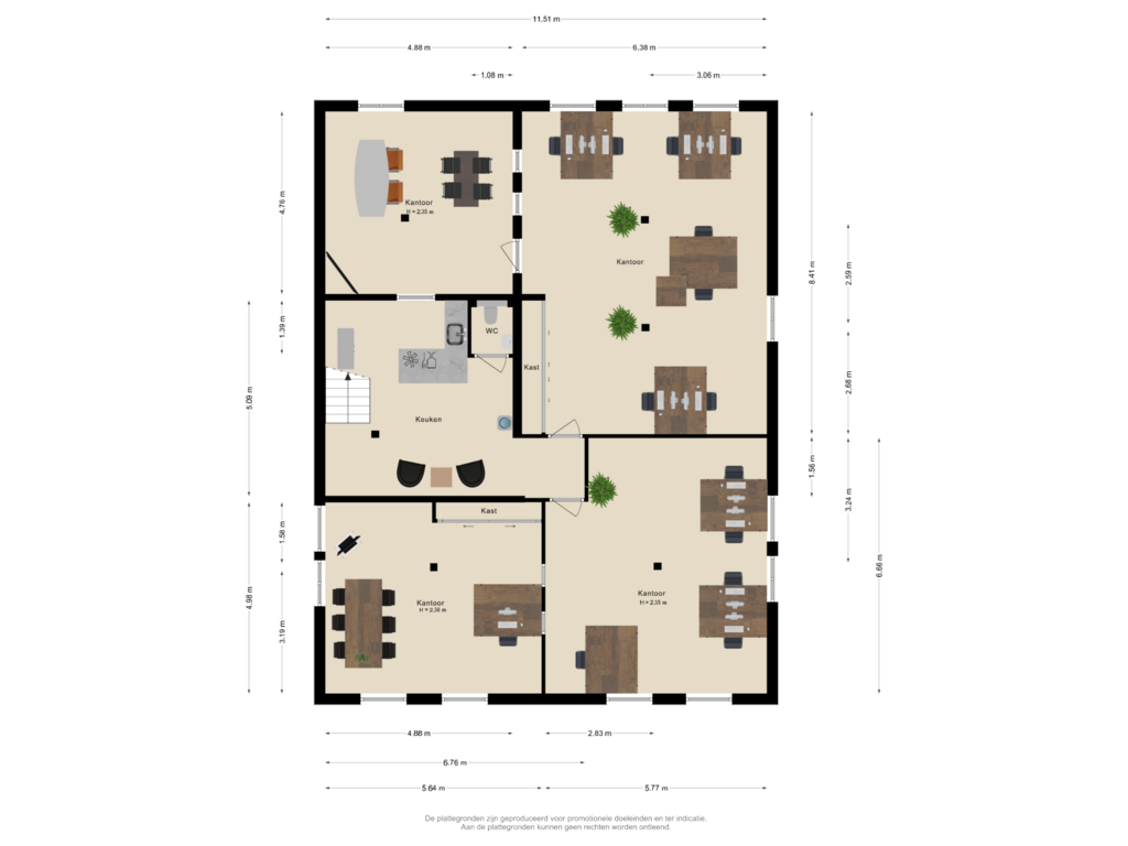 View floorplan of Souterrain of Rijksstraatweg 73