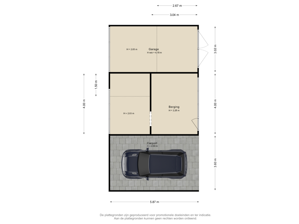 View floorplan of Garage of Rijksstraatweg 73