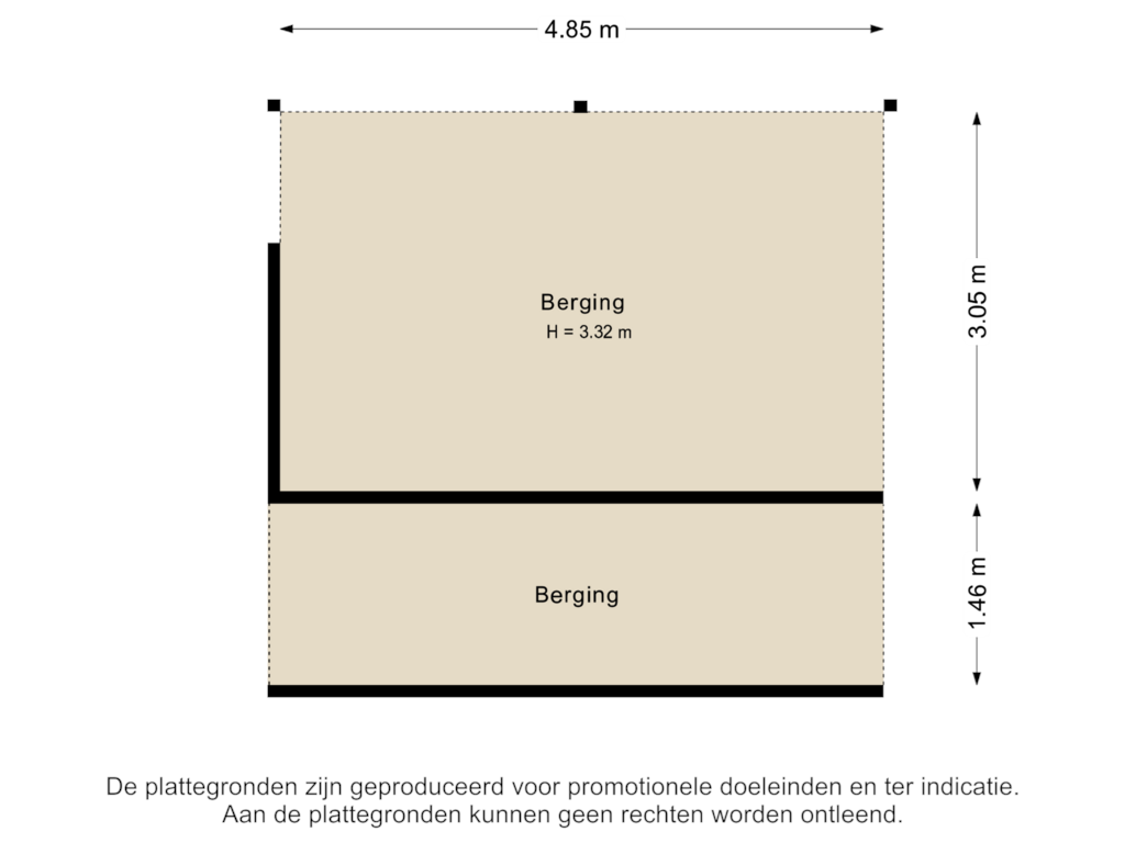 View floorplan of Berging of Rijksstraatweg 73