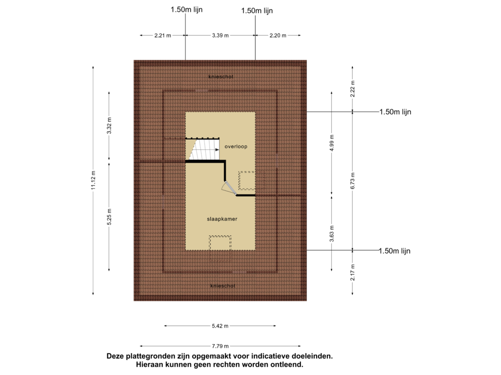 View floorplan of 2e verdieping of Boterbloem 21