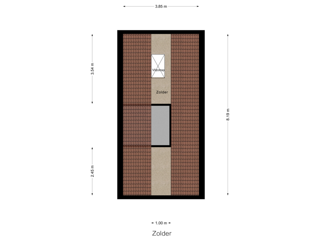 View floorplan of Zolder of Hangelier 5