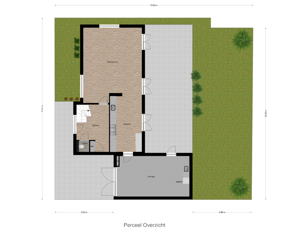 View floorplan of Perceel Overzicht of Hangelier 5