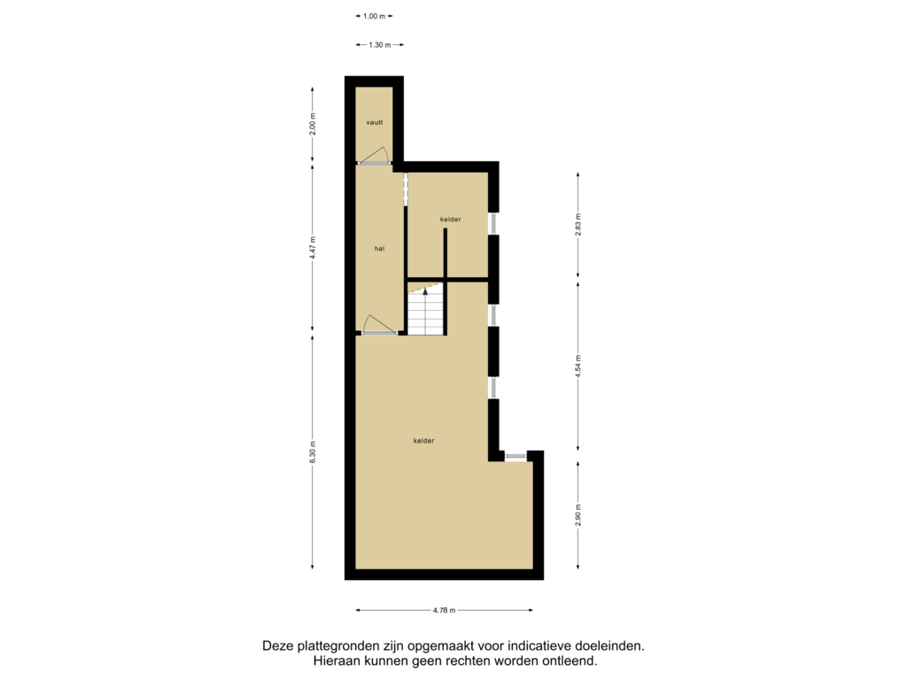 Bekijk plattegrond van Souterrain van Groene Wetering 30