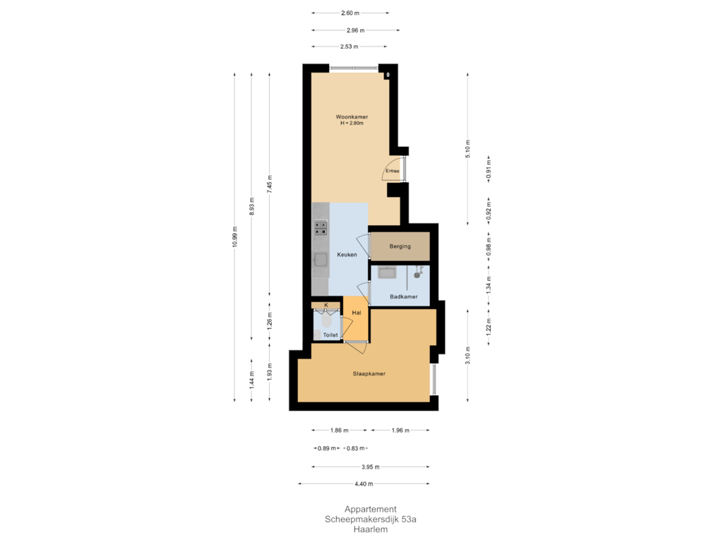 Bekijk plattegrond van Appartement van Scheepmakersdijk 53-A