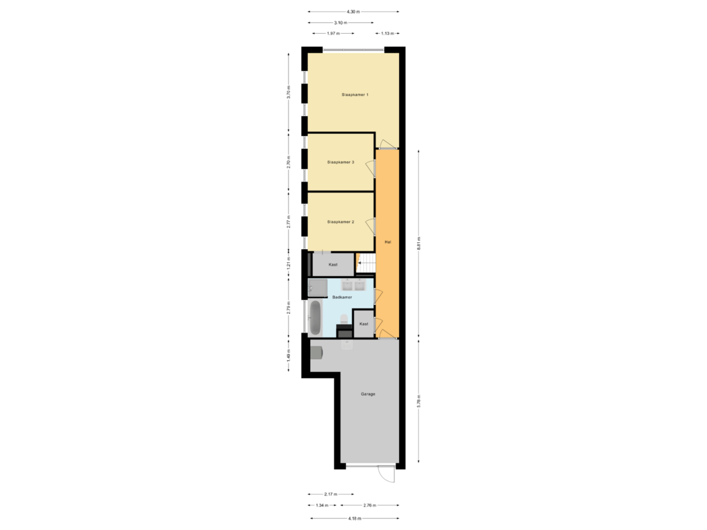 Bekijk plattegrond van Eerste woonlaag van Waterviolier 50