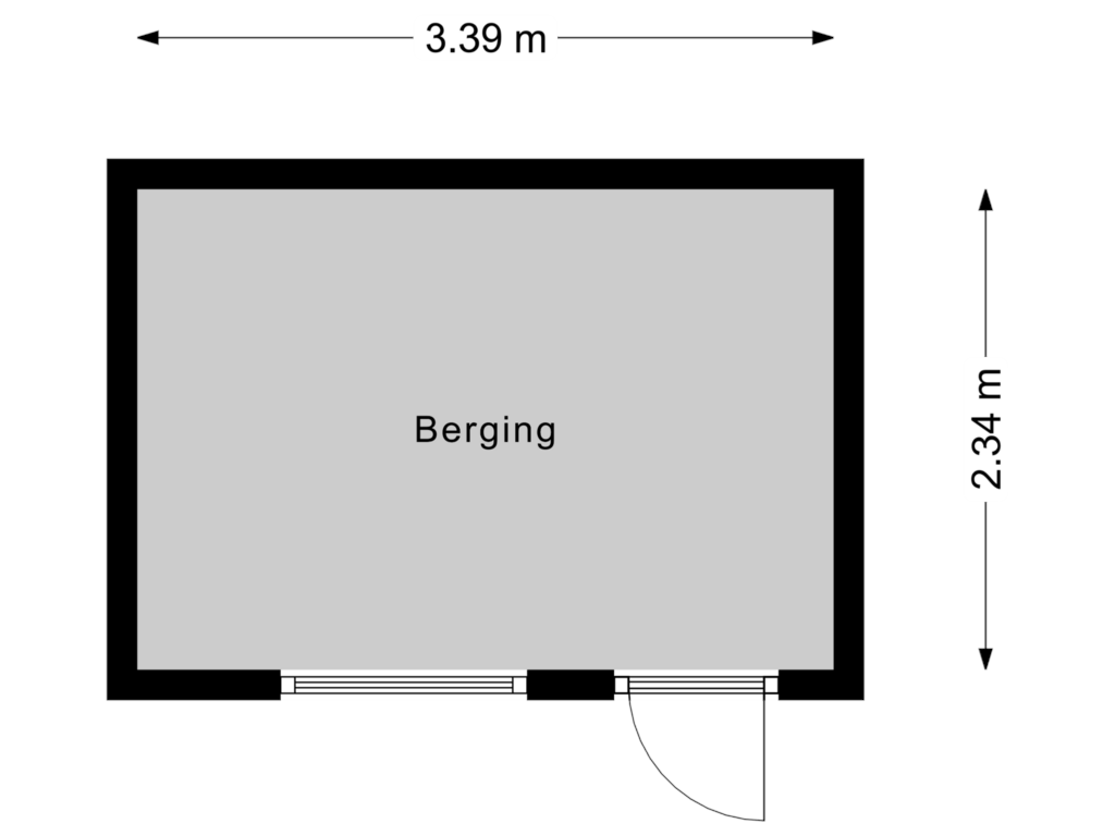 Bekijk plattegrond van Berging van Kerkeweilaan 1