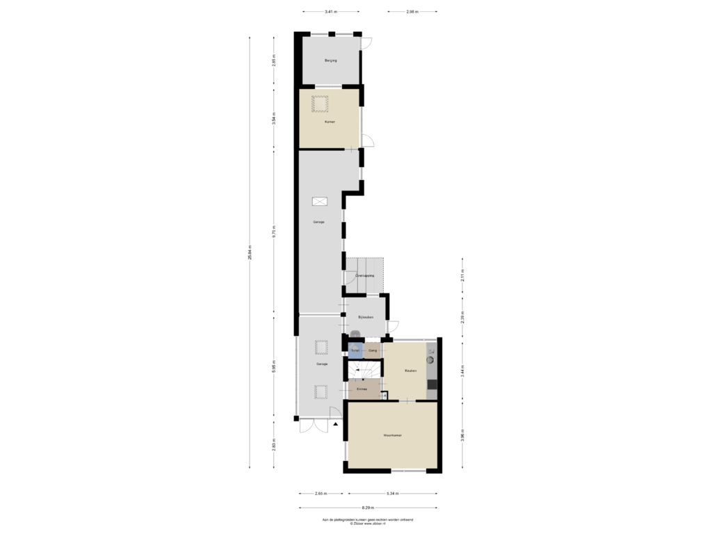 View floorplan of Begane Grond of Castorweg 290