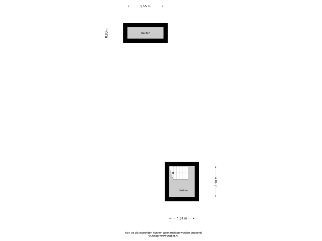 View floorplan of Kelder of Castorweg 290