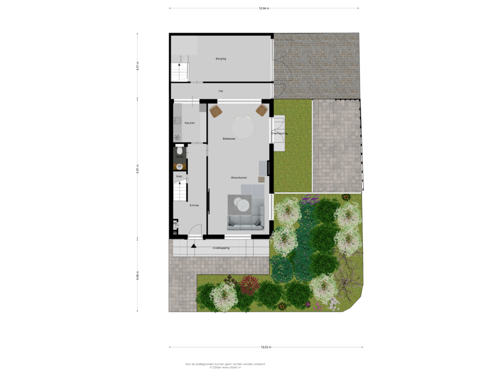 Bekijk plattegrond van Begane grond Tuin van Thorbeckestraat 5